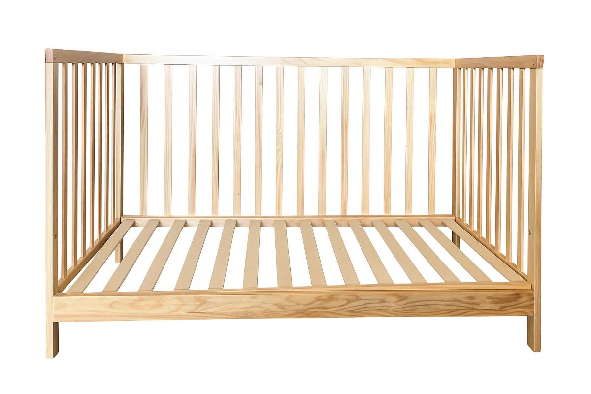 MontessoriLernwelt Babybett Timo aus Kiefernholz – höhenverstellbar und umbaubar