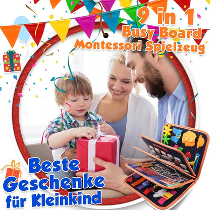 MontessoriLernwelt Busy Board Quiet Book – Montessori Beschäftigungsbuch ab 1 Jahr, Reisespiel für Kleinkinder