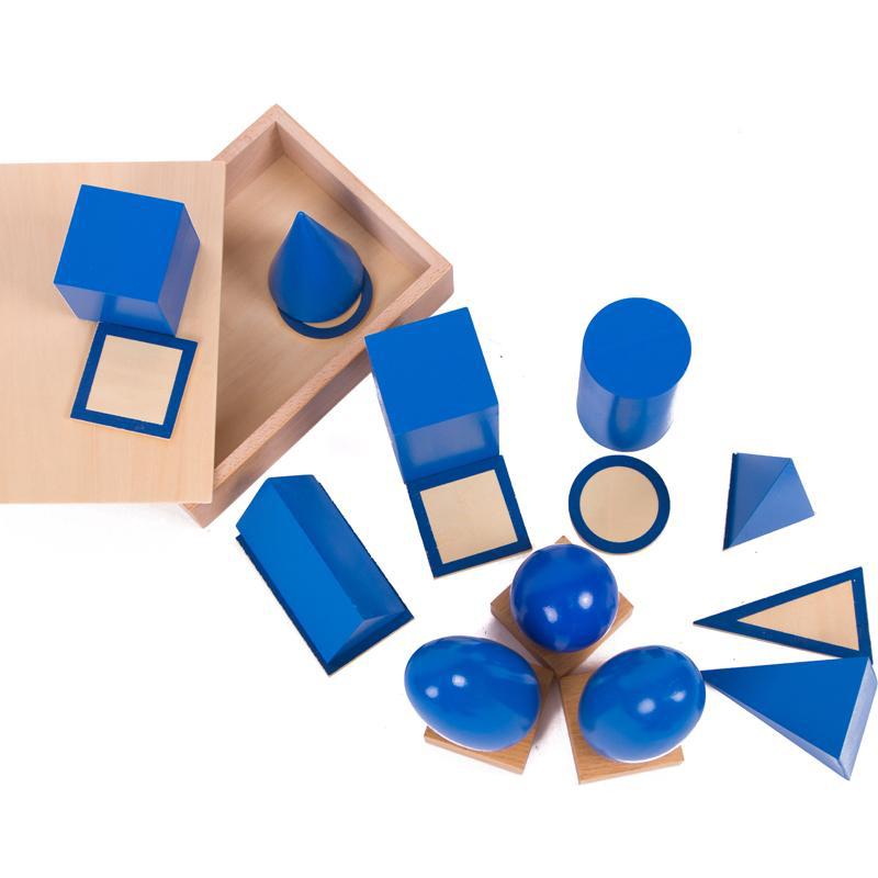 Montessori Geometrische Körper aus Holz Lernspielzeug