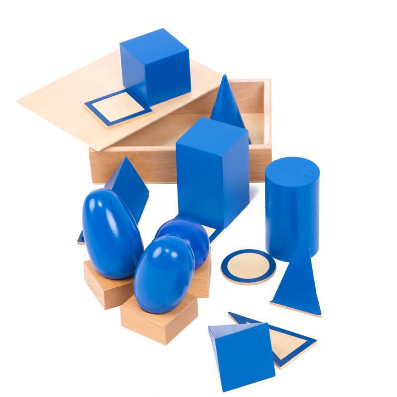 Montessori Geometrische Körper aus Holz Lernspielzeug