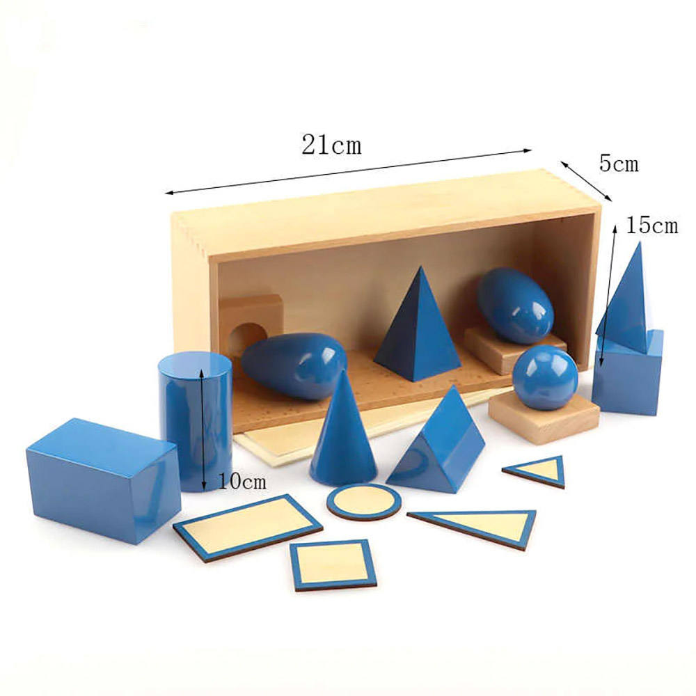Montessori Geometrische Körper aus Holz Lernspielzeug