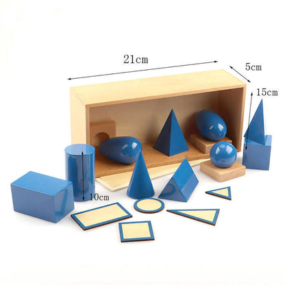 Montessori Geometrische Körper aus Holz Lernspielzeug