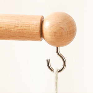 Holz-Mobile-Halter fürs Babybett, 360° drehbar, naturbelassenes Buchenholz