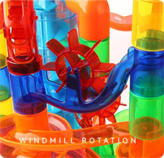 MontessoriLernwelt transparente Kugelbahn für Kinder, 168 Teile Murmelbahn Röhren Bausatz aus ABS, BPA-frei, Montessori Konstruktionsspielzeug