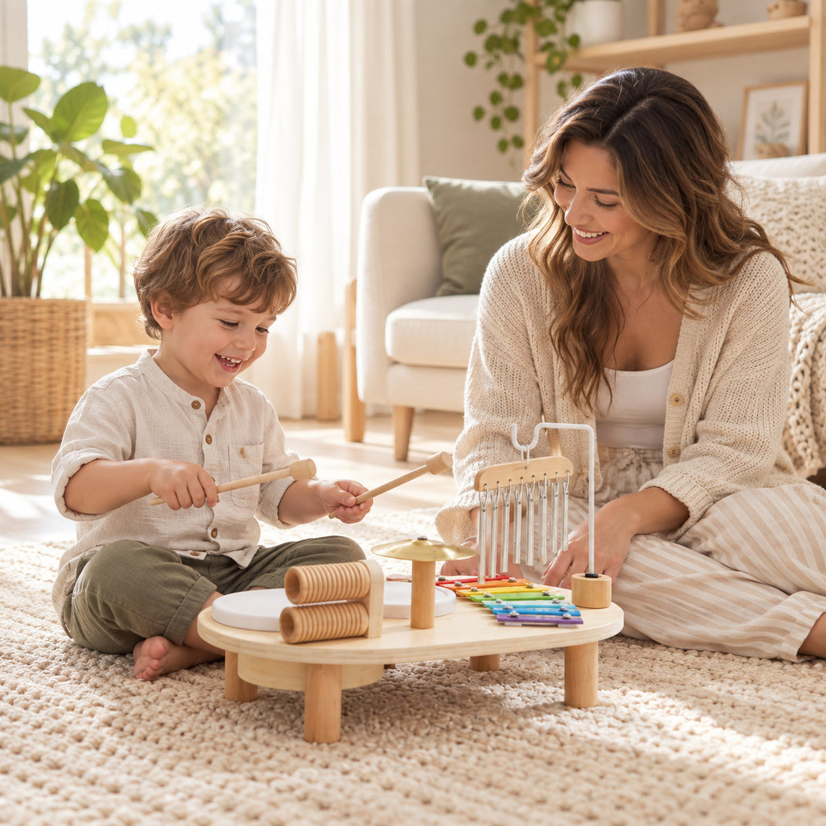 Musikspielzeug aus Holz für Kinder ab 3 Jahren im Montessori Stil