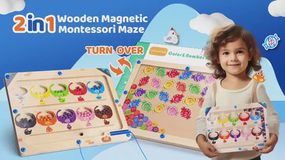 2 in 1 Montessori Magnetspiel Labyrinth