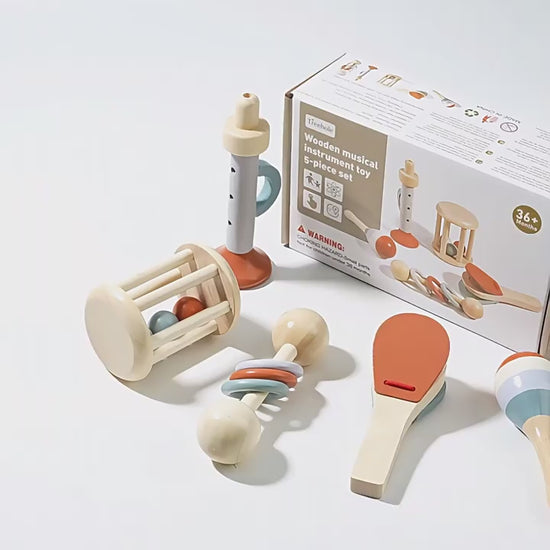 Montessori Musikspielzeug aus Holz für Babys und Kleinkinder