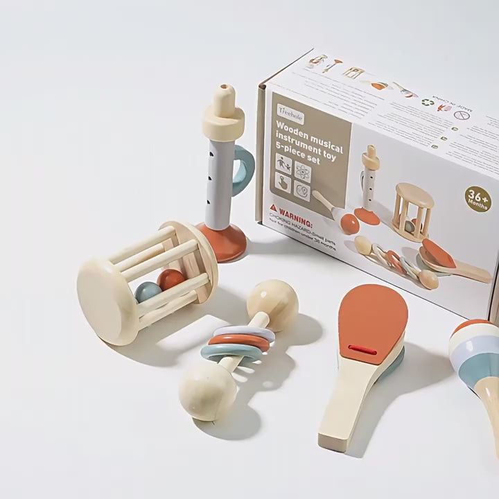 Montessori Musikspielzeug aus Holz für Babys und Kleinkinder