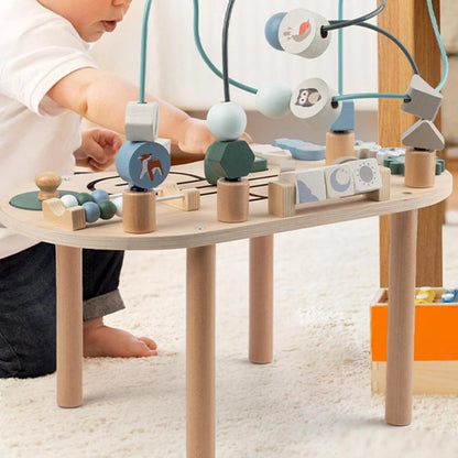 Montessori Aktivitätstisch aus Holz | Busy Board & Lerntisch für Kinder