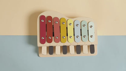 2-in-1 Holz Xylophon & Klavier für Kinder – Musikinstrument ab 1 Jahr