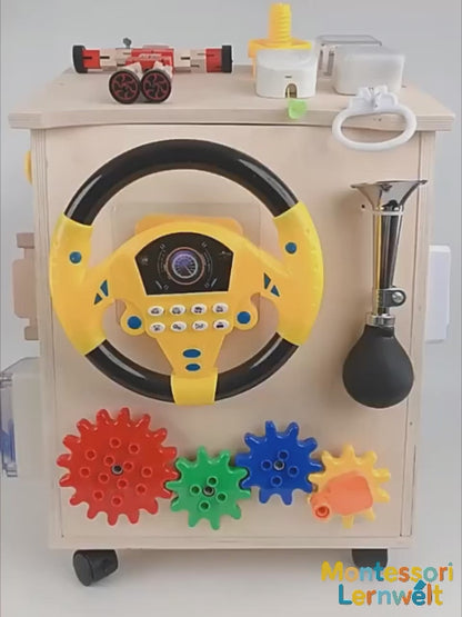 Montessori Busy House Deluxe – Stor & mobil (med hjul)