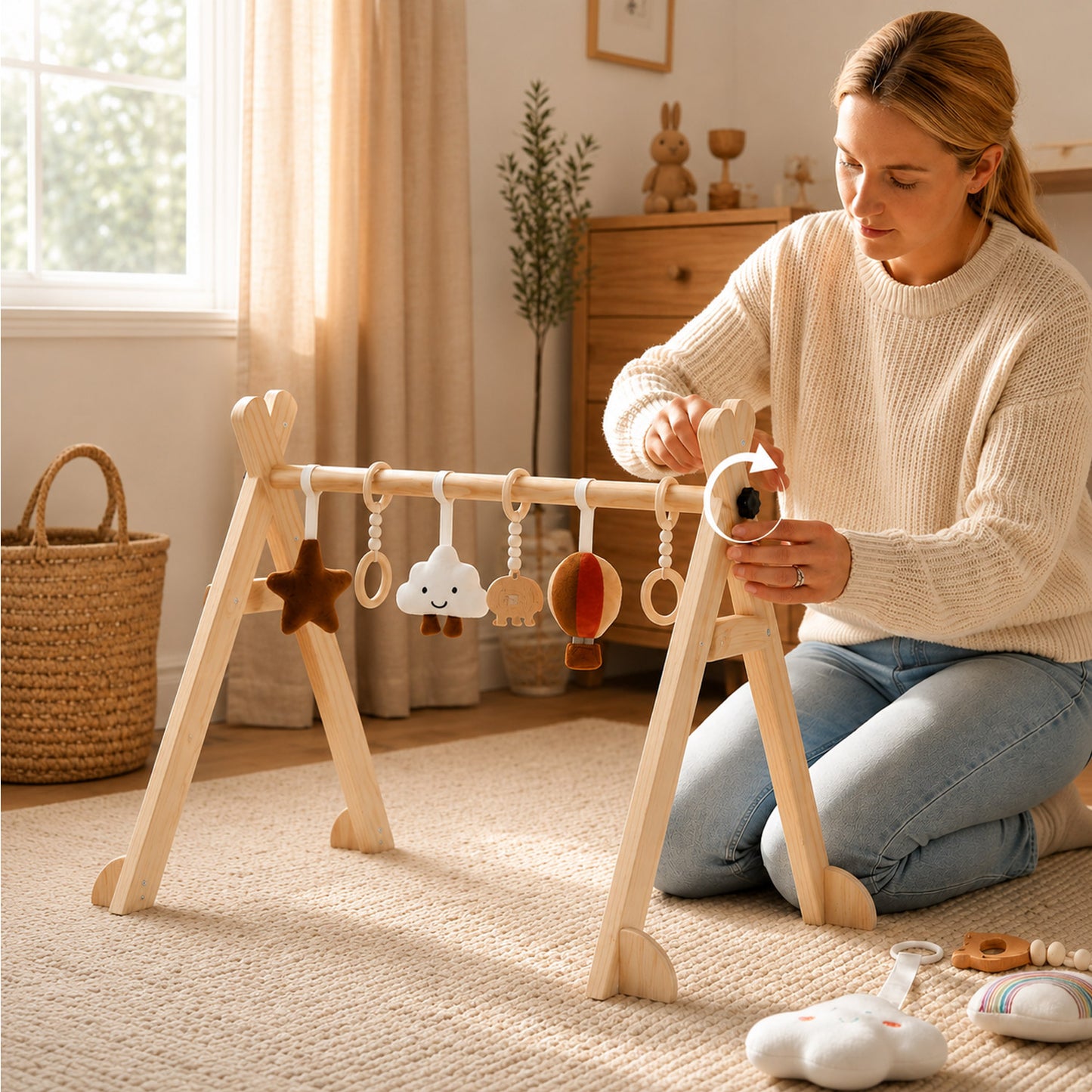 Verstellbares Holz Baby Gym mit praktischer Anpassung