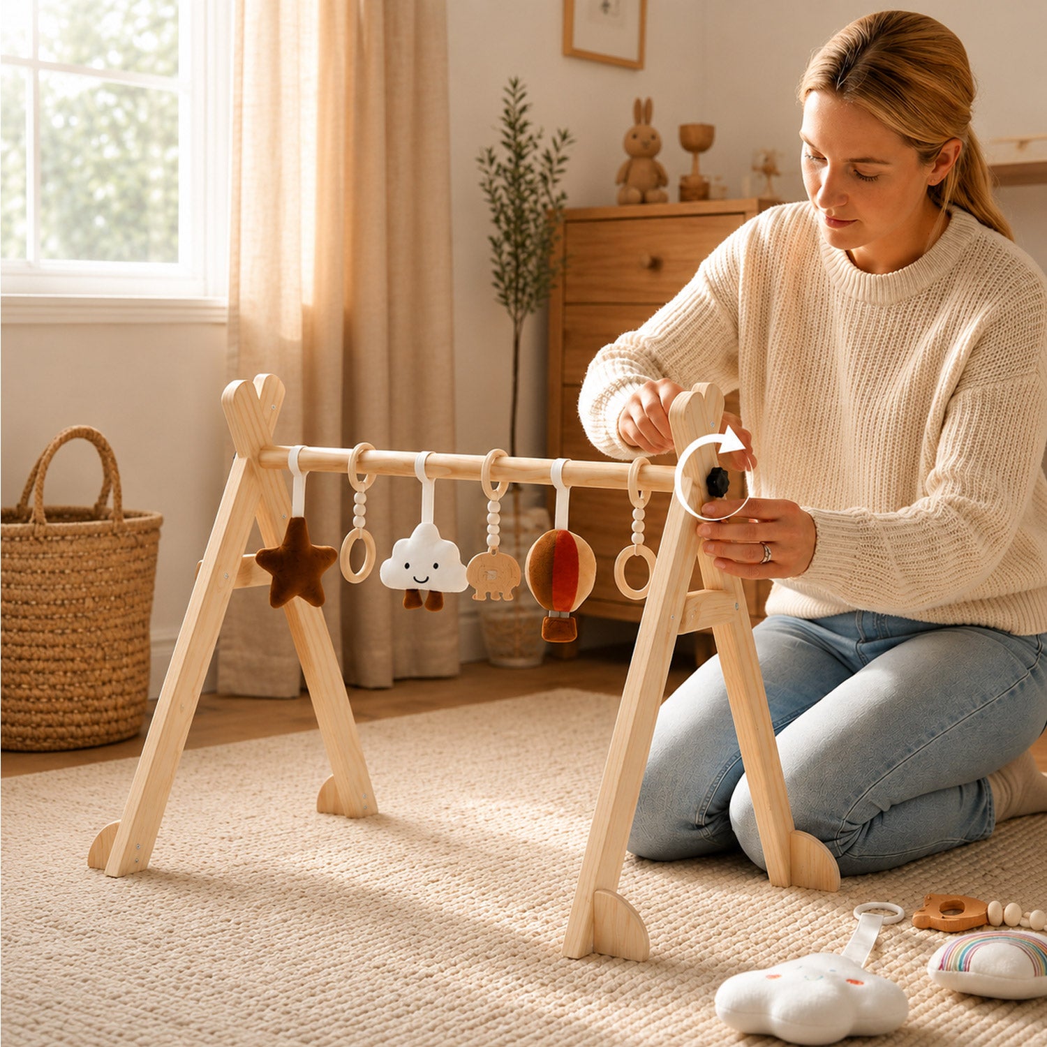 Verstellbares Holz Baby Gym mit praktischer Anpassung