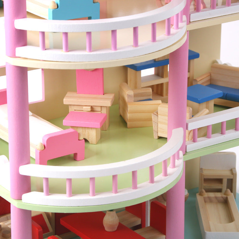 Montessori trædukkehus – Åbent legehus med møbler