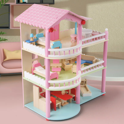 Montessori trædukkehus – Åbent legehus med møbler