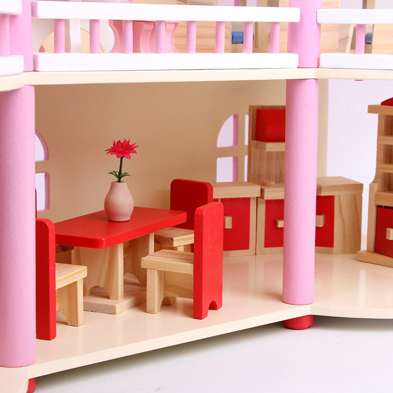 Montessori trædukkehus – Åbent legehus med møbler