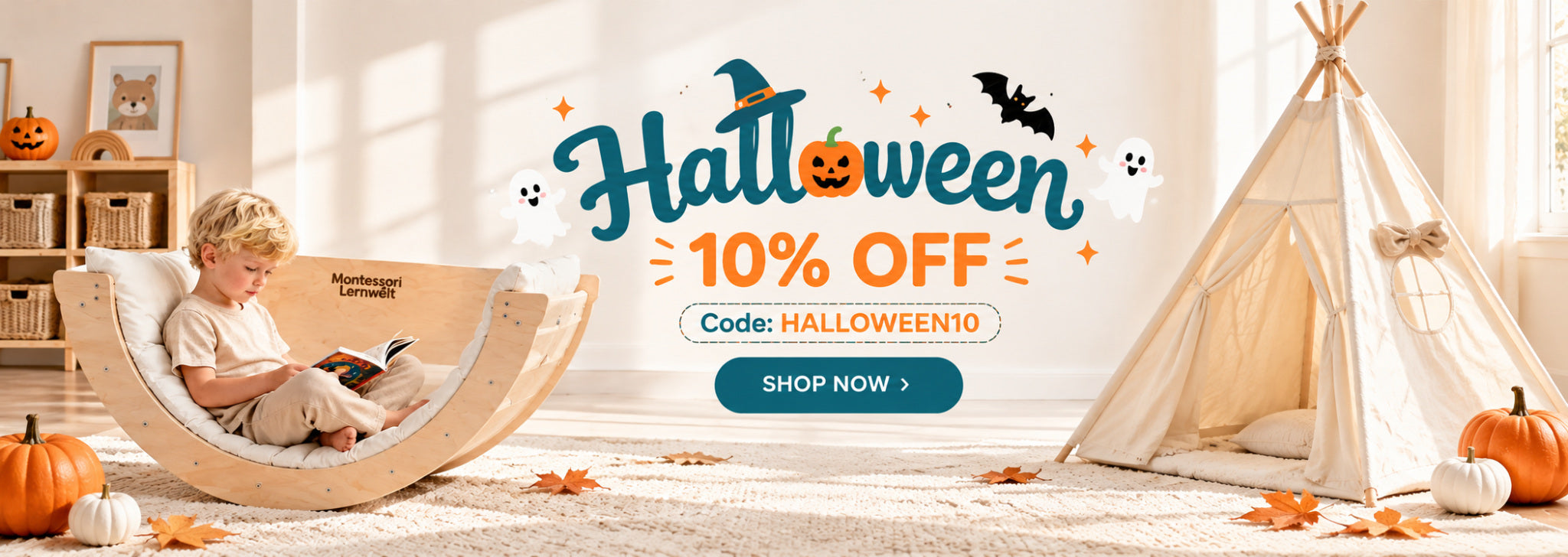 Halloween-Angebot bei Montessori Lernwelt – 10 % Rabatt mit Code HALLOWEEN10